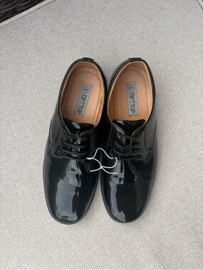 Tip Top Kids Black Patent Lace-Up Dress Shoes
